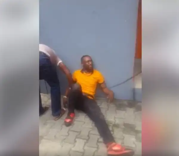 UNIPORT Criminology Graduate Caught Stealing In GTBank In Port-Harcourt (Photos)